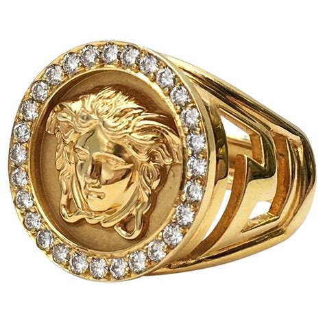 18k gold versace ring|Versace ring price.